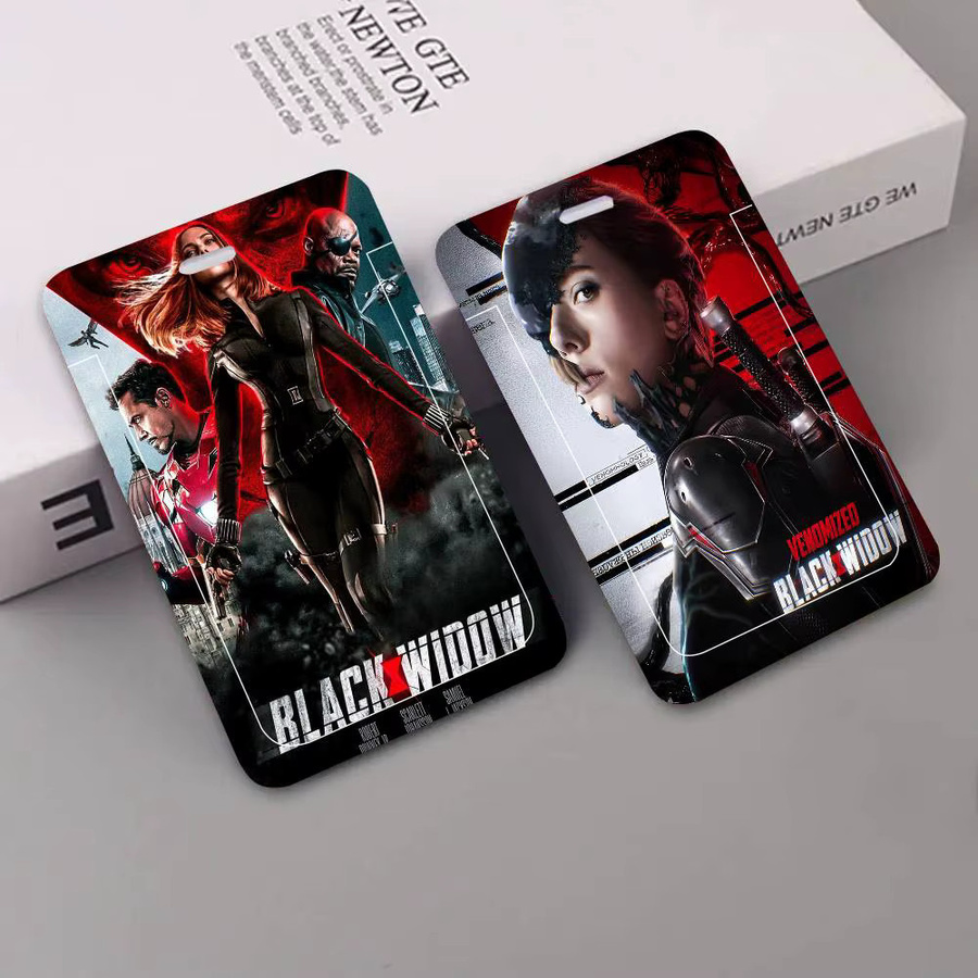 B-Black W-Widow Movie Lanyard-Kartenhalter, Ausweishalter mit Nackenband - Bild 5