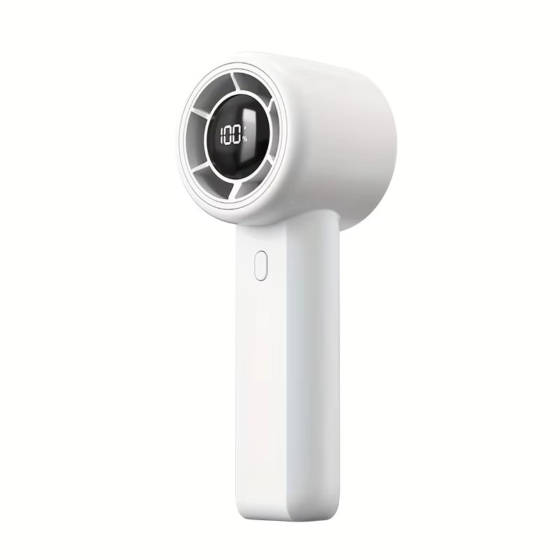 HAOYUNMA Mini Handheld Fan, Tragbarer Hochgeschwindigkeitsventilator mit 2000mAh Akku, USB-wiederaufladbar, Weiß - Bild 7