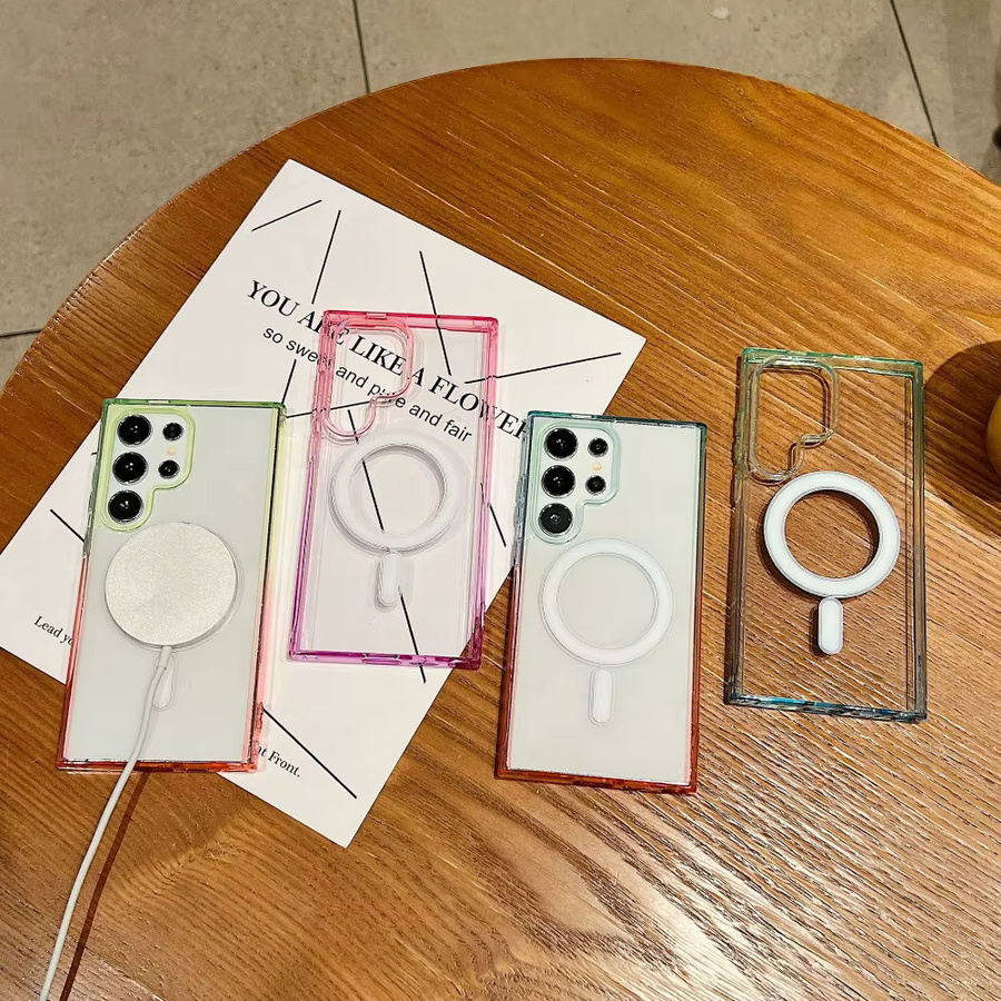 LICOERS MagSafe Schutzhülle für Samsung Galaxy S26 Ultra, S26 Plus und S26 in transparentem Farbverlauf (Pink, Purple, Multicolour) mit Anti-Klopf-Schutz - Bild 2