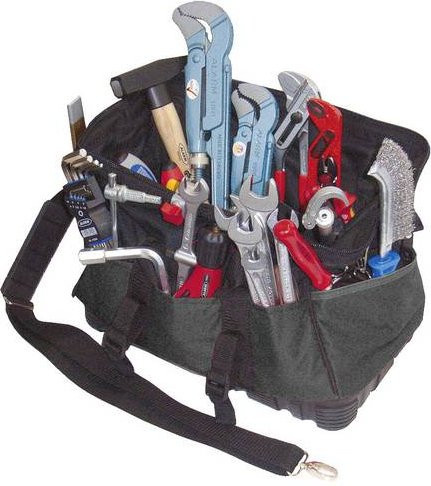 Alarm Werkzeugtasche bestückt Schwarz L x B x H: 46 x 22 x 22 cm - Bild 1