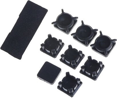 9-teiliges Ersatzset aus Gummifüßen und Kunststoff-Schraubkappen für Sony PlayStation 3 Controller PS3 Slim 2000 und 3000 in Schwarz - Bild 1