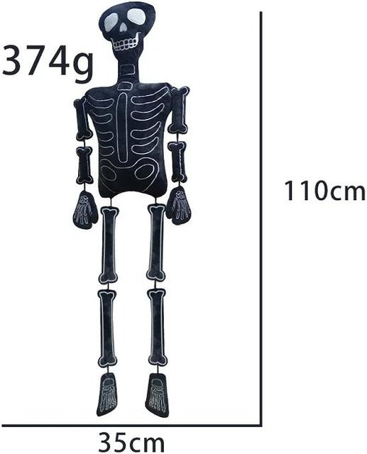 Yiran toy Cartoon Schädel Anime Plüschtiere Rucksack, 110cm, ab 14 Jahre - Bild 1