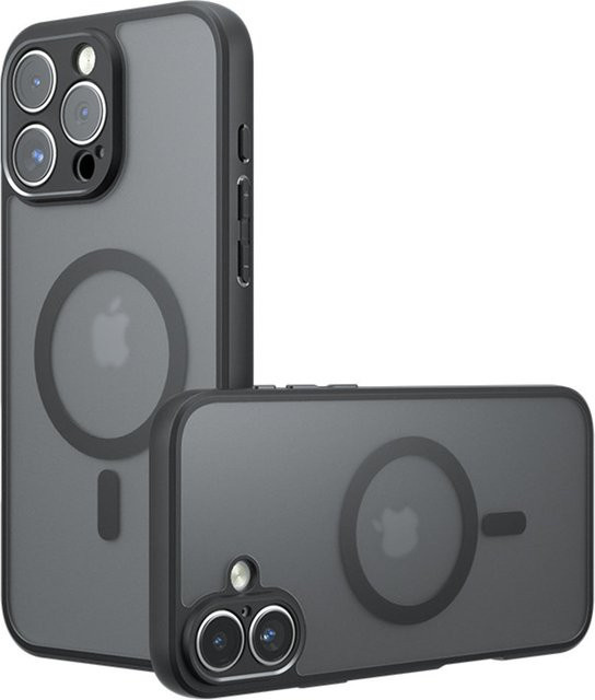 Techsuit MagSafe-Hülle für Apple iPhone 16 Pro in PureFrost Satin Schwarz - Bild 1