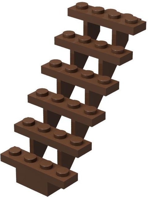 Yiran toy Treppen MOC Steine, 5-teiliges Set, Braun - Bild 1