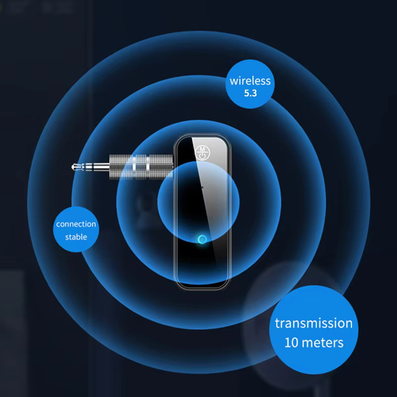 VAORLO 2-in-1 Bluetooth Audio-Empfänger und -Sender in Schwarz mit 3,5 mm Klinkenanschluss für TV, PC und Auto - Bild 2