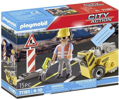 Playmobil City Action Bauarbeiter mit Kantenfräser 71185 - Bild 1
