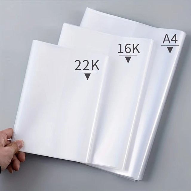 10 Stück transparente Kunststoff-Buchhüllen für A4 und A5, wasserdicht und verschleißfest mit selbstklebendem Verschluss - Bild 1