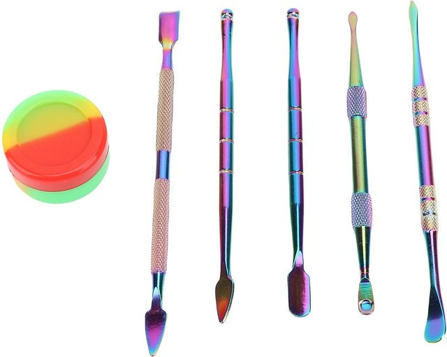 Koogeelife 6er Set Doppelseitige Schnitzwerkzeuge aus Edelstahl mit Silikon in Blau und Multicolour - Bild 1