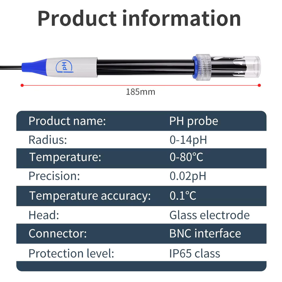 JUANJUAN pH ORP Elektrodensensor Sonde für Labor und Wasseranalysator mit BNC-Stecker - Bild 4