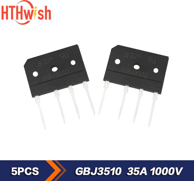 5er Set GBJ3510 Diodenbrückengleichrichter 35A 1000V Elektronische Komponenten in Schwarz - Bild 1