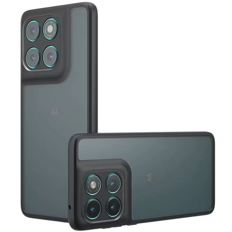 Stoßfeste Frosted Matte Handyhülle für Motorola Moto G56 und Moto G86 Power 5G in Transparent oder Schwarz mit Skin-Touch Oberfläche und harter Rückseite - Bild 2