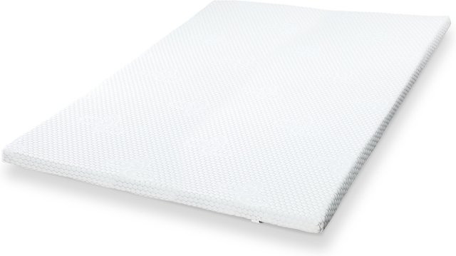 The White Stone Matratzenauflage aus Memory-Schaumstoff in Weiß, B/T/H: 145 x 190 x 6 cm - Bild 1