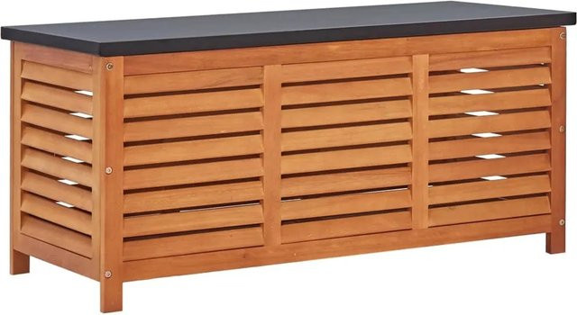 vidaXL Gartenbox aus Eukalyptus Massivholz in Braun, B/T/H: 117 x 50 x 55 cm - Bild 1
