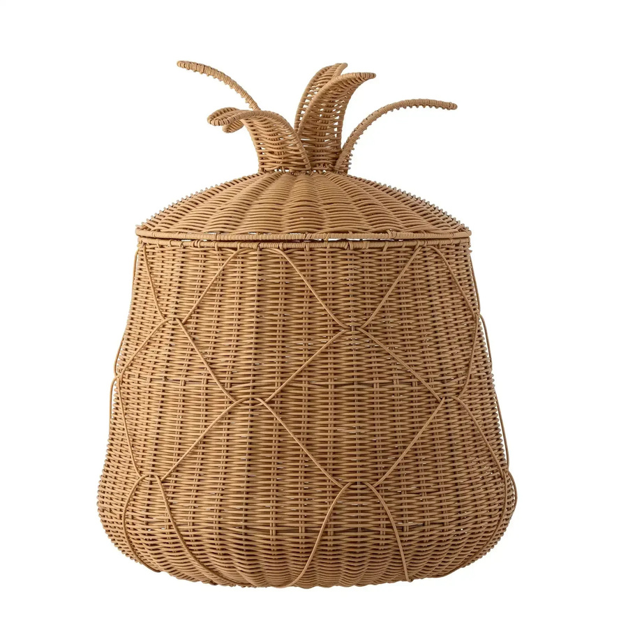 Bloomingville Korb Anann aus Polyrattan in Naturfarben, Durchmesser: 49 cm - Bild 1