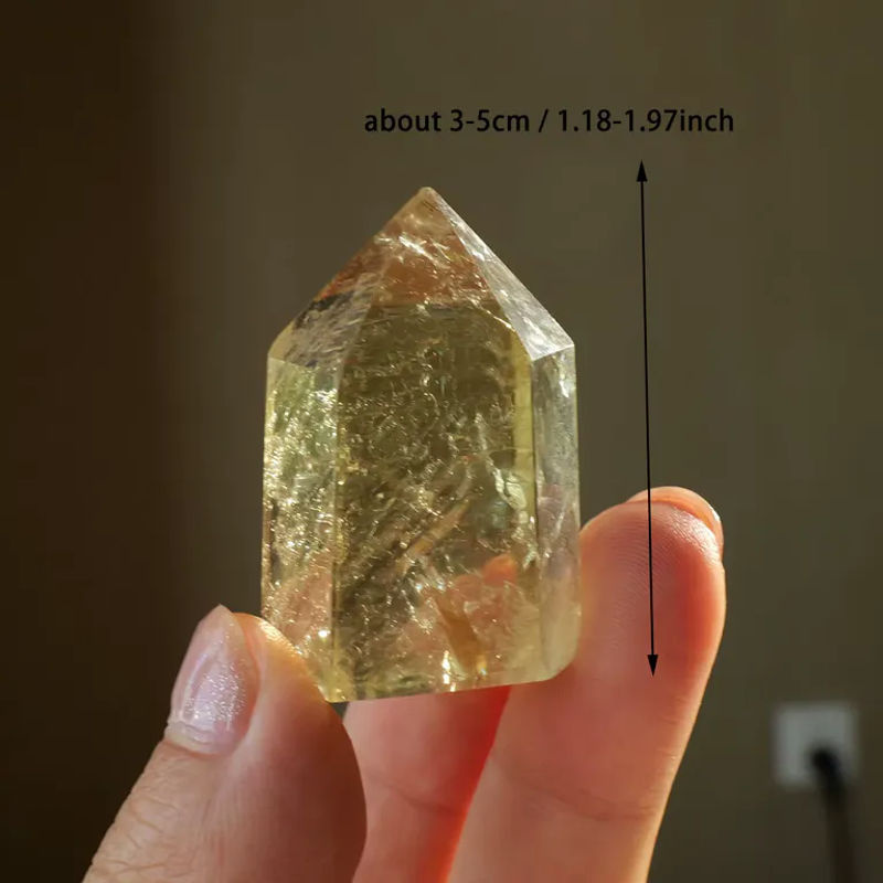 Runyangshi Citrin Kristallturm aus Brasilien, gelber Naturstein als Dekoration - Bild 2