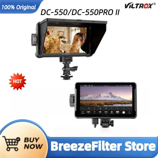 Viltrox DC-550/DC-550PRO II Professioneller Kamera-Studio-Monitor 5,5 Zoll 4K HDMI Touchscreen in Schwarz - Bild 1