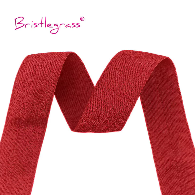 BRISTLEGRASS Elastisches Spandex-Satinband in Gelb mit glänzendem FOE-Effekt für Näharbeiten und Spitzenbesatz, Breite: 2 cm - Bild 3