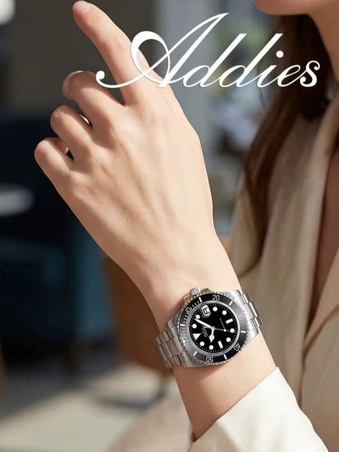 ADDIES Armbanduhr, Quarz, Edelstahl, 36 mm, Weiß, Damen - Bild 4