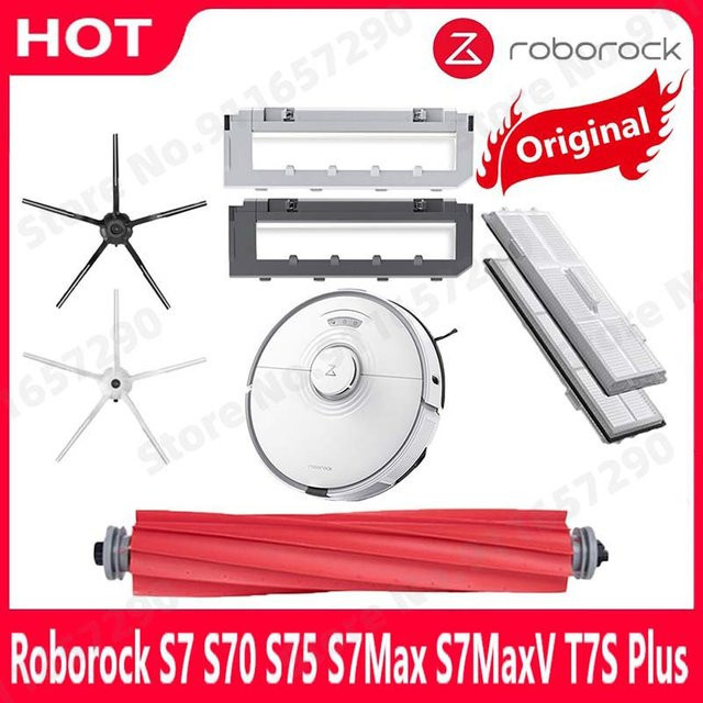 Roborock Zubehör-Set für S7, S7MaxV und T7S mit Wischmopp, waschbarem HEPA-Filter, Seitenbürsten und Hauptbürste in Multicolour - Bild 1
