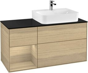 V&B Waschtischunterschrank Finion mit Wandbeleuchtung, Farbe: Oa ven, Breite: 120 cm, Tiefe: 50,1 cm, Höhe: 50,1 cm - Bild 1