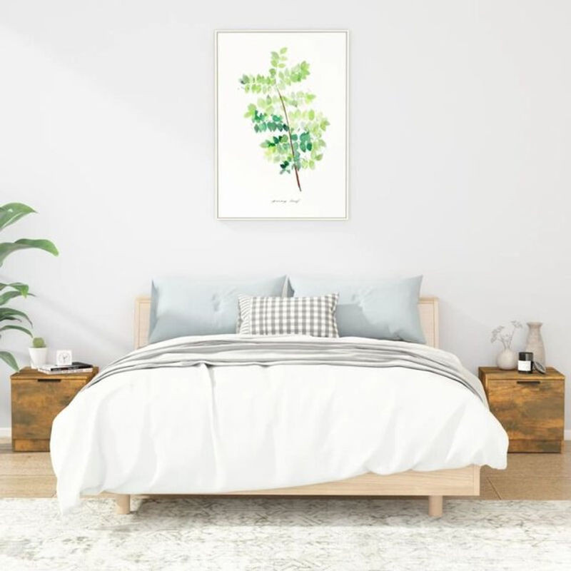 Set aus 2 Nachttischen von vidaxl in Braun im Industrial Design, B/T/H: 40 x 39 x 40 cm - Bild 1
