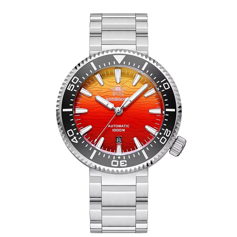 ADDIESDIVE Armbanduhr Automatik, Edelstahl, Saphirglas, Blau, Herren - Bild 6