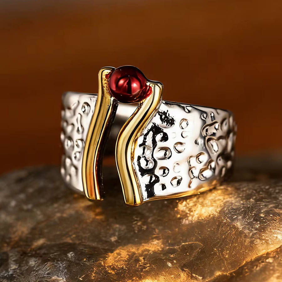 Huitan Ring, Bicolor, Vintage, Damen - Bild 2