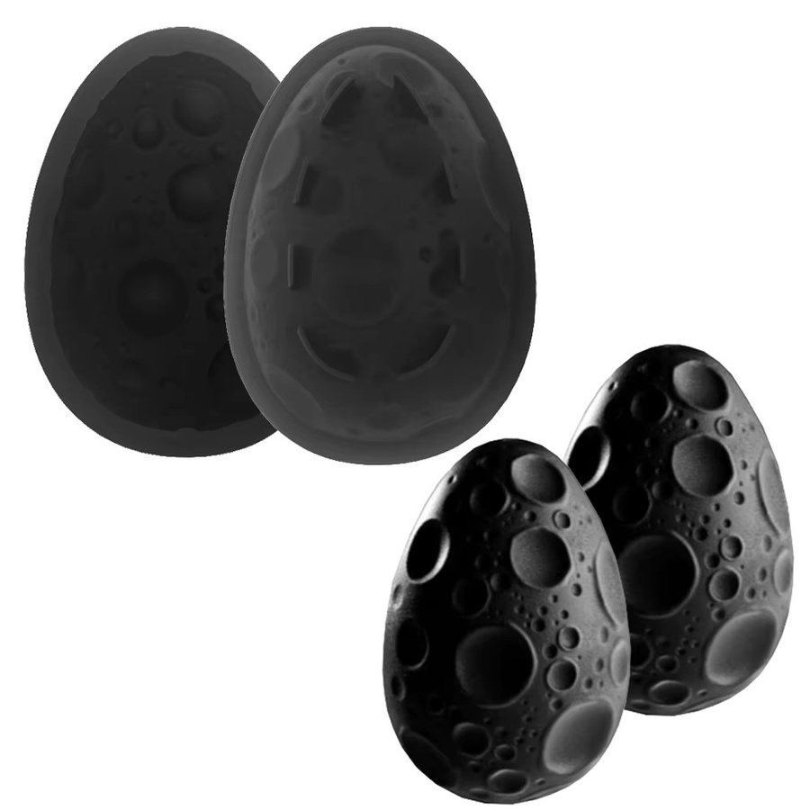 Meibum Silikon Backform Mond Ei Form für Mousse und Schokoladen Desserts in Schwarz - Bild 2