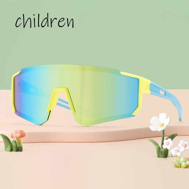 ZUXUB Sportsonnenbrille Kids, Vollrand, Wrap, Kunststoff - Bild 1
