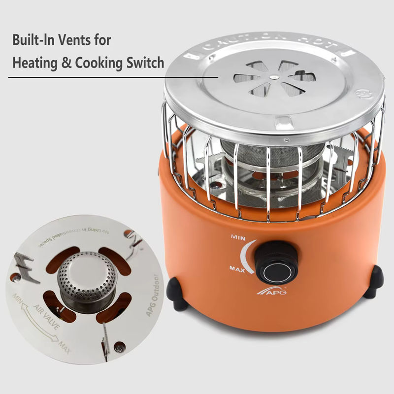 APG Tragbarer 2-in-1-Campingkocher und Outdoor-Wärmer in Orange - Bild 5