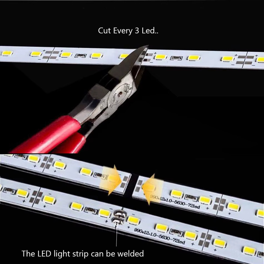 TiaoChongYi 2er Set Harte LED-Lichtleiste RGB mit 8 cm Länge in Rot, Grün und Blau - Bild 4
