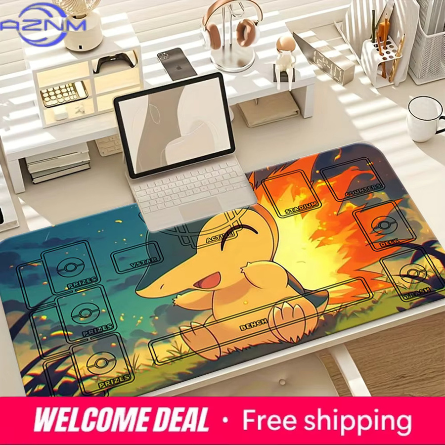 Potdemiel Cyndaquil Feuer-Pokémon TCG Schlachtfeld-Spielmatte, multicolour - Bild 3