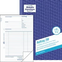 Avery Zweckform Auftragsformular 756, A5, Weiß und Blau - Bild 2