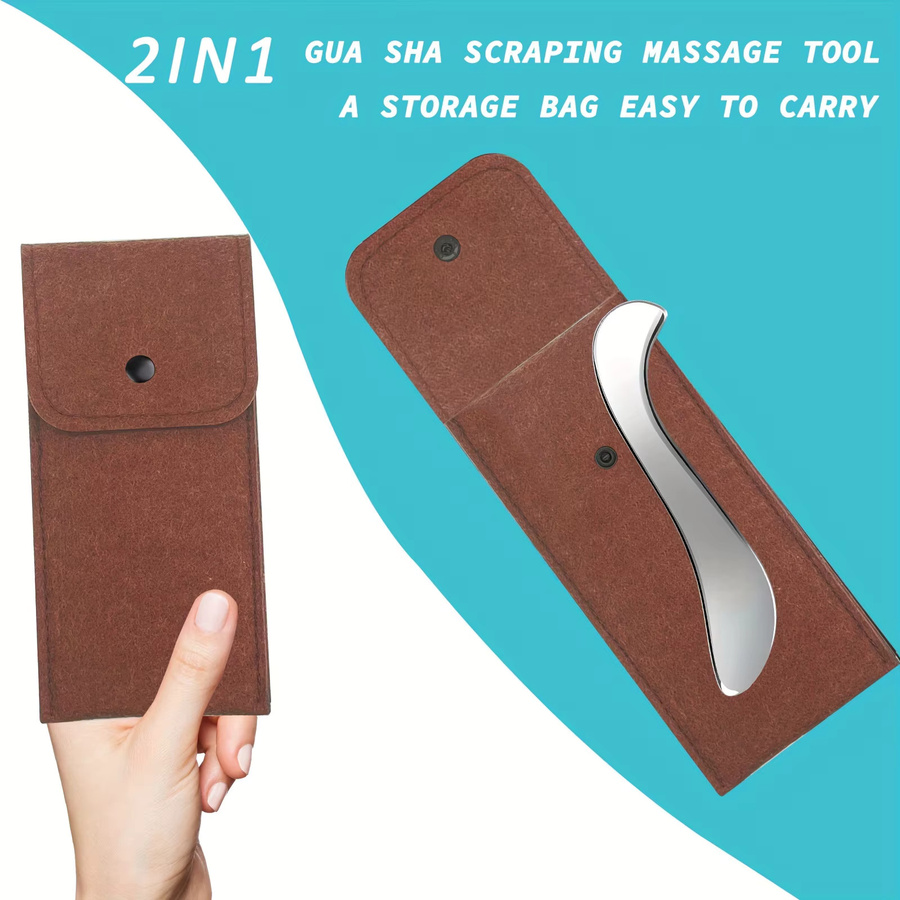 HolistHeal Gua Sha Edelstahl-Massagegerät, Unisex - Bild 3