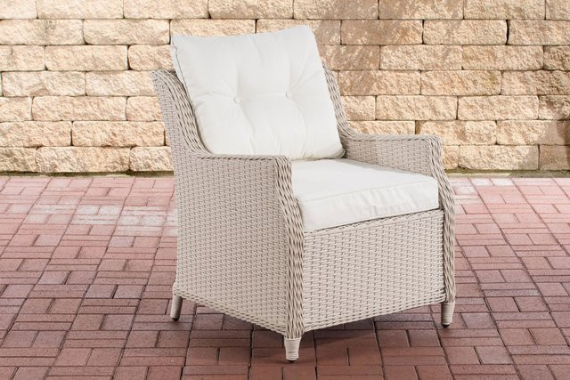 TPFGarden Sessel Pantheon in Cremeweiß aus Aluminium und Polyester - Bild 1