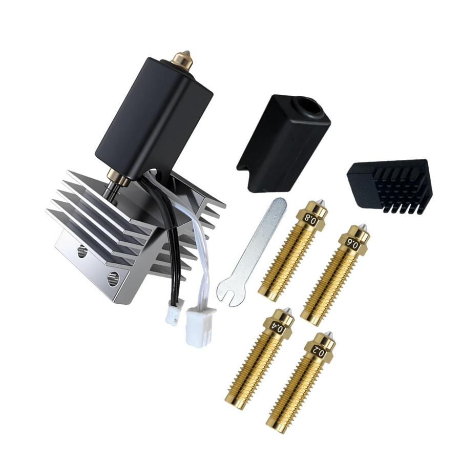 Koogeelife Hotend-Kit Ersatz für Carbon FDM 3D-Drucker Extruder mit Düsen in 0,2mm, 0,4mm, 0,6mm und 0,8mm - Bild 2