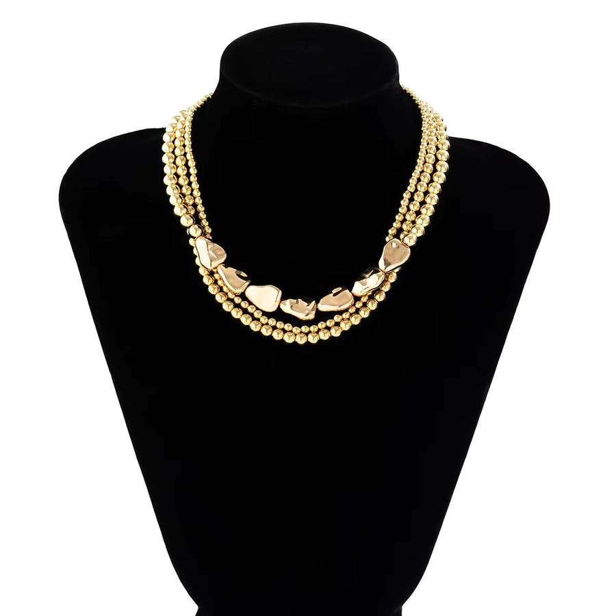 KunJoe Halskette, Gold Farbe, CCB Perlen, Damen - Bild 4