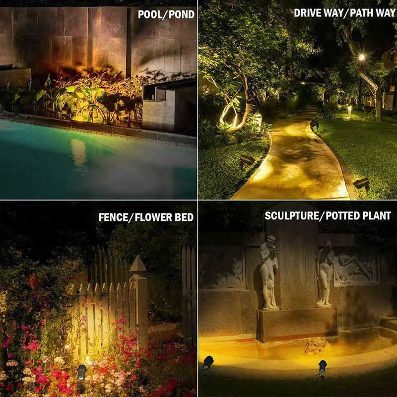 Dengsum LED Bodenstrahler RGB wasserdichter Garten-Flutlicht für Innenhof und Rasen in Grün und Gelb - Bild 5