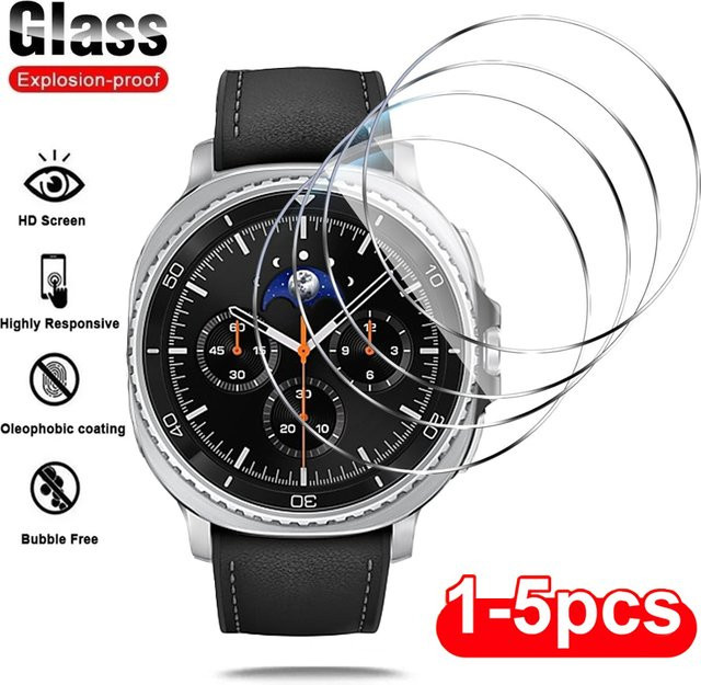 HUBANDE Glasschutzfolie für Samsung Galaxy Watch Ultra, 7, 6, 5, 4 Serie, transparent - Bild 1