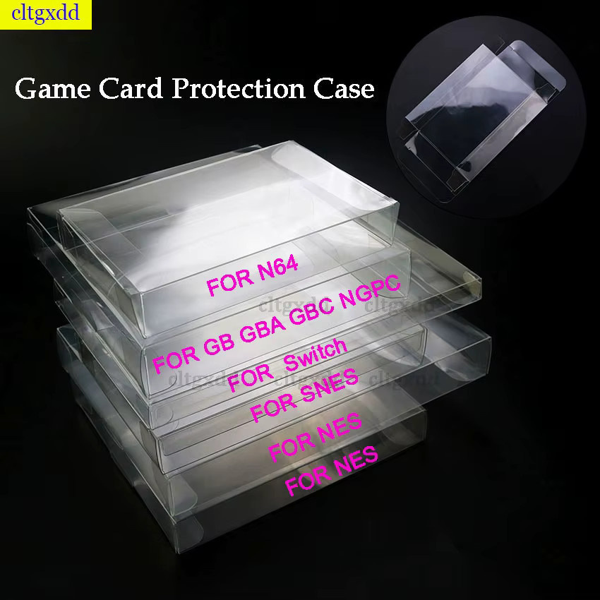 Cltgxdd Transparente PET-Schutzhülle für Spielboxen von Nintendo Switch, N64, GBA, GBC, SNES, NES und PlayStation PS2, PS3, PS4, PS5 - Bild 2