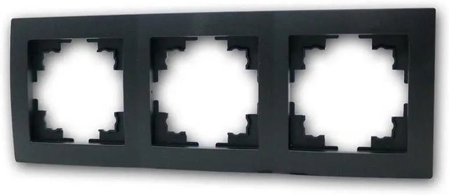 McPower FLAIR Dreifachrahmen Schwarz Matt - Bild 1
