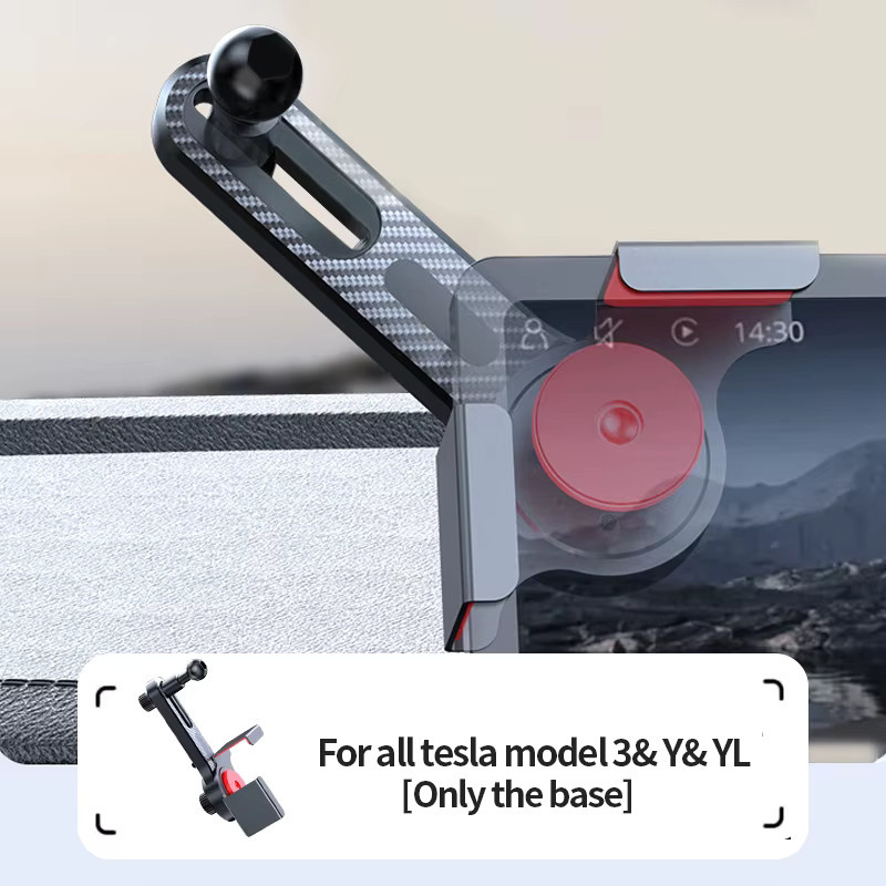 Magnetische Handyhalterung für Tesla Model 3, Model Y, Highland und Juniper in Schwarz mit 360 Grad Drehung und Stützfuß - Bild 6