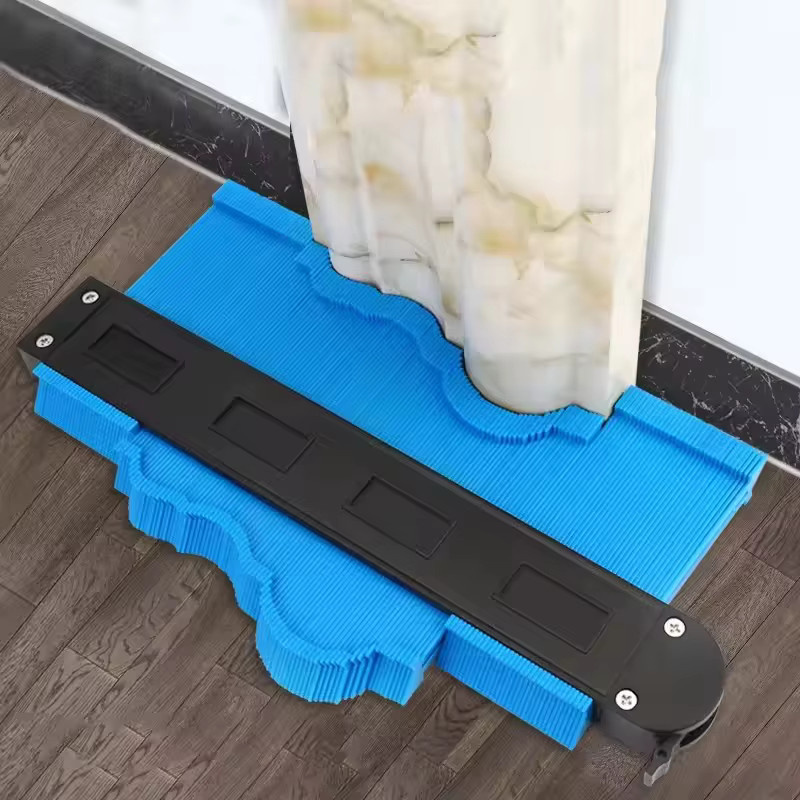 Konturenlehre Blau, verbreitertes Profilmessgerät und Konturduplikator als Maßlineal für Fliesen, Laminat und Holz, Breite: 25,4 cm - Bild 5