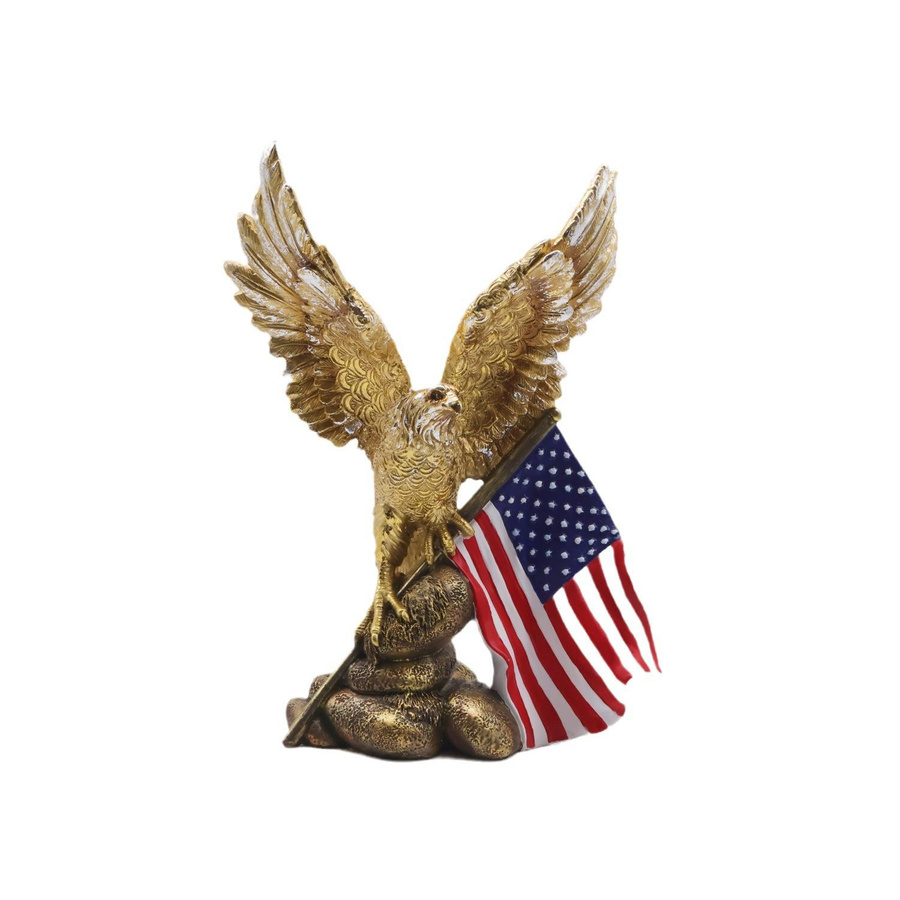 Yiran Furniture Adler Ornament aus Harz in Blau oder Braun als Deko-Figur für dein Wohnzimmer - Bild 1