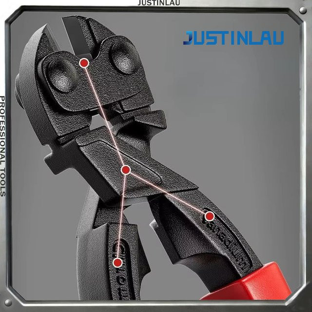 JUSTINLAU Multifunktionale Drahtschneidezange mit mehreren Klingen und kleinem Bolzen, Seitenschneider, Länge: 20,5 cm, Breite: 5,5 cm - Bild 1