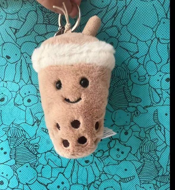 Schlüsselanhänger Plüschtier, beige, Kinder - Bild 1