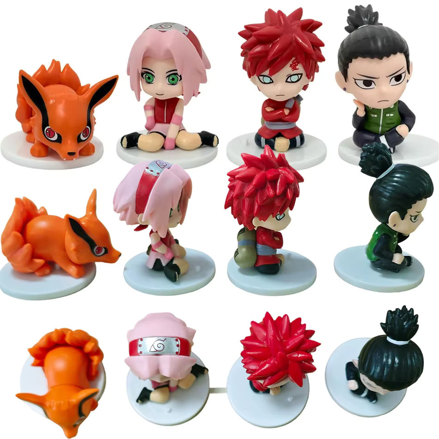 Bandai Naruto Anime-Figuren, 8-teiliges Set, PVC-Modell, bunt / mehrfarbig - Bild 3