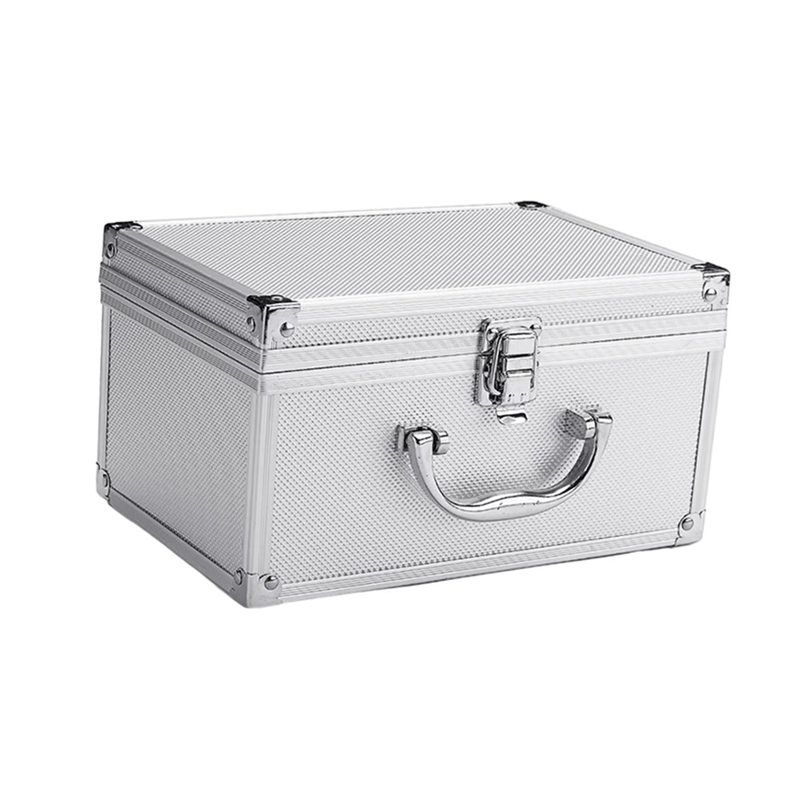 Homyl Werkzeugkasten aus Aluminiumlegierung in Silber, tragbarer Instrumentenkoffer für Garage und Haushalt - Bild 2