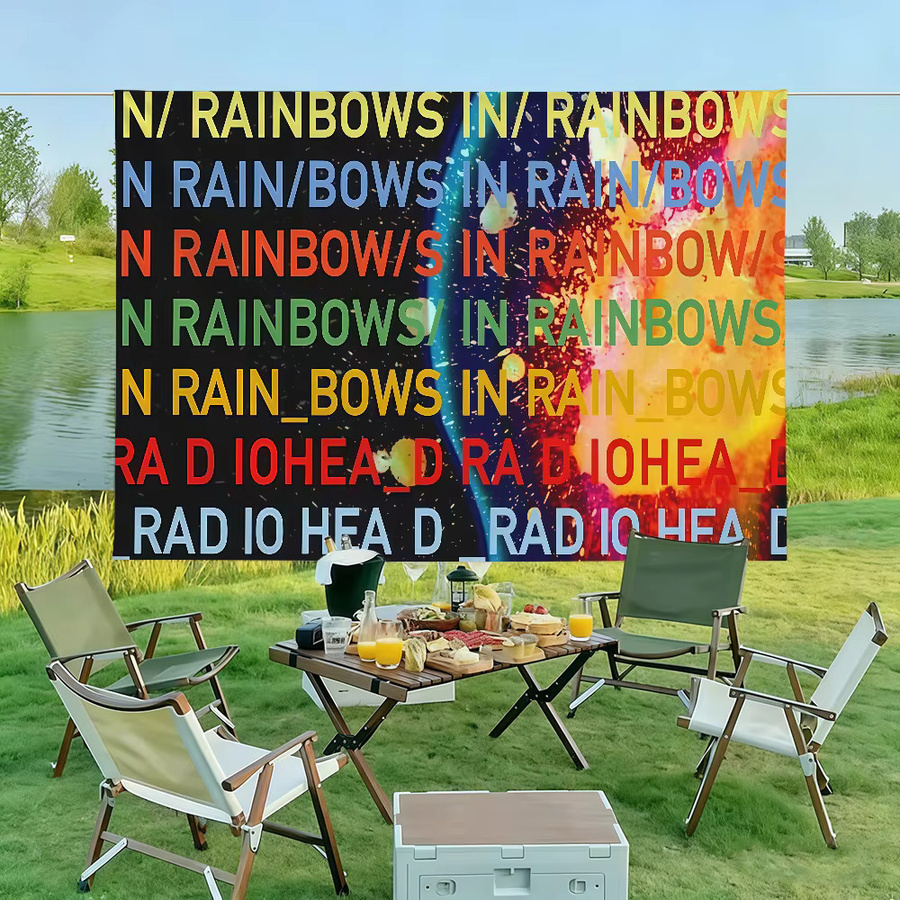 Radioheads Rockband Flagge von Warner Bros. in Multicolour, Wanddeko als Banner für Innenbereich und Outdoor, B/H: 60 x 40 cm - Bild 4