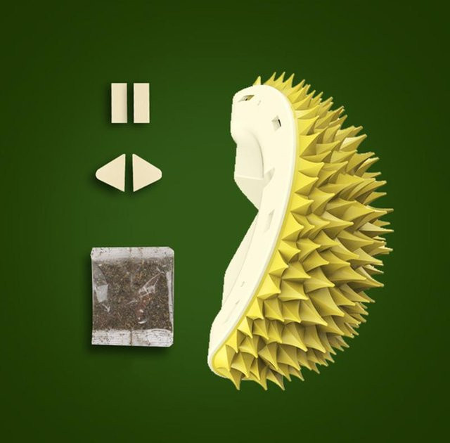Yiran Furniture Durian Juckreiz Spielzeug Katze, gelb - Bild 1